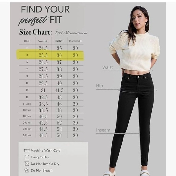 NWT  HYBRID & CO Women size 3 Black fine corduroy stretch low rise skinny pants - Picture 7 of 11